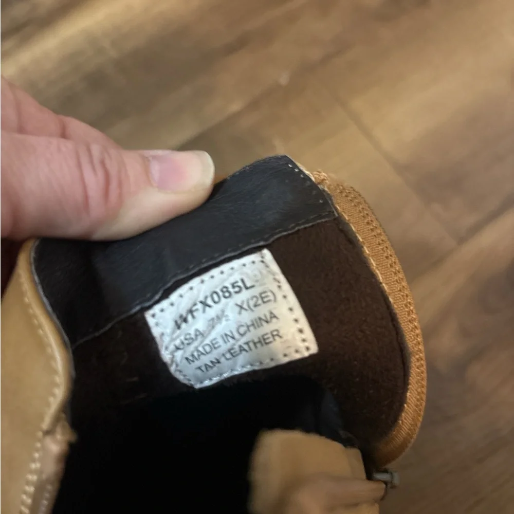 Propet Cognac Leather Comfort Ankle Boots Size 7.5 Minimalist Fall Capsule